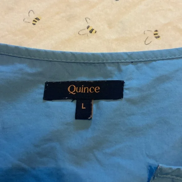 Quince Tiered Short Sleeve Mini Dress Size Large - Picture 7 of 11